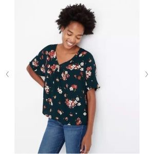 Madewell Rhyme Top in Spruce Floral S